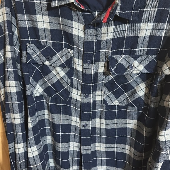 1897 Blue and White Casual Button Down Shirt - Picture 3 of 5